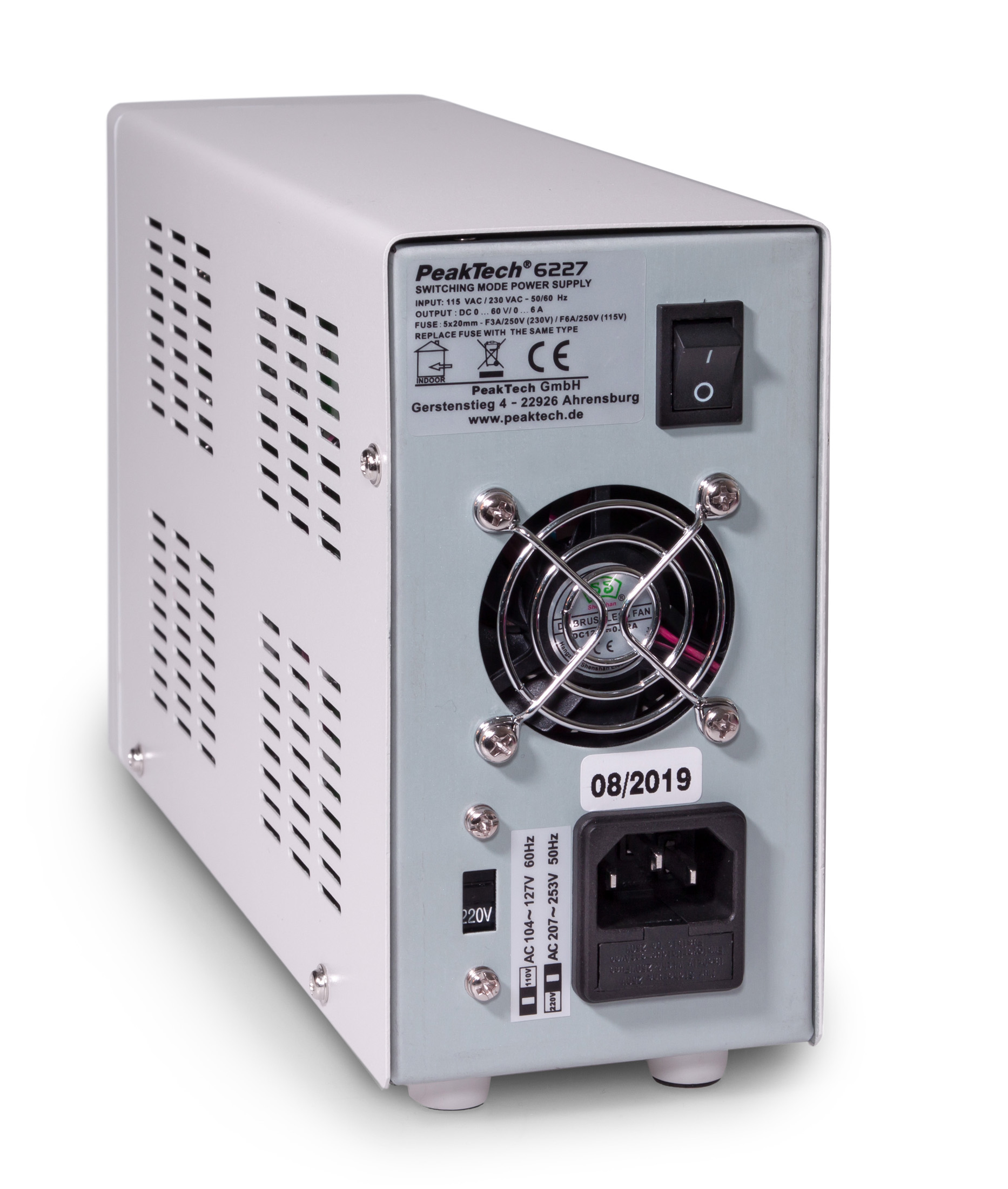 «PeakTech® P 6227» Switching Mode Power Supply 0 - 60 V / 0 - 6 A DC