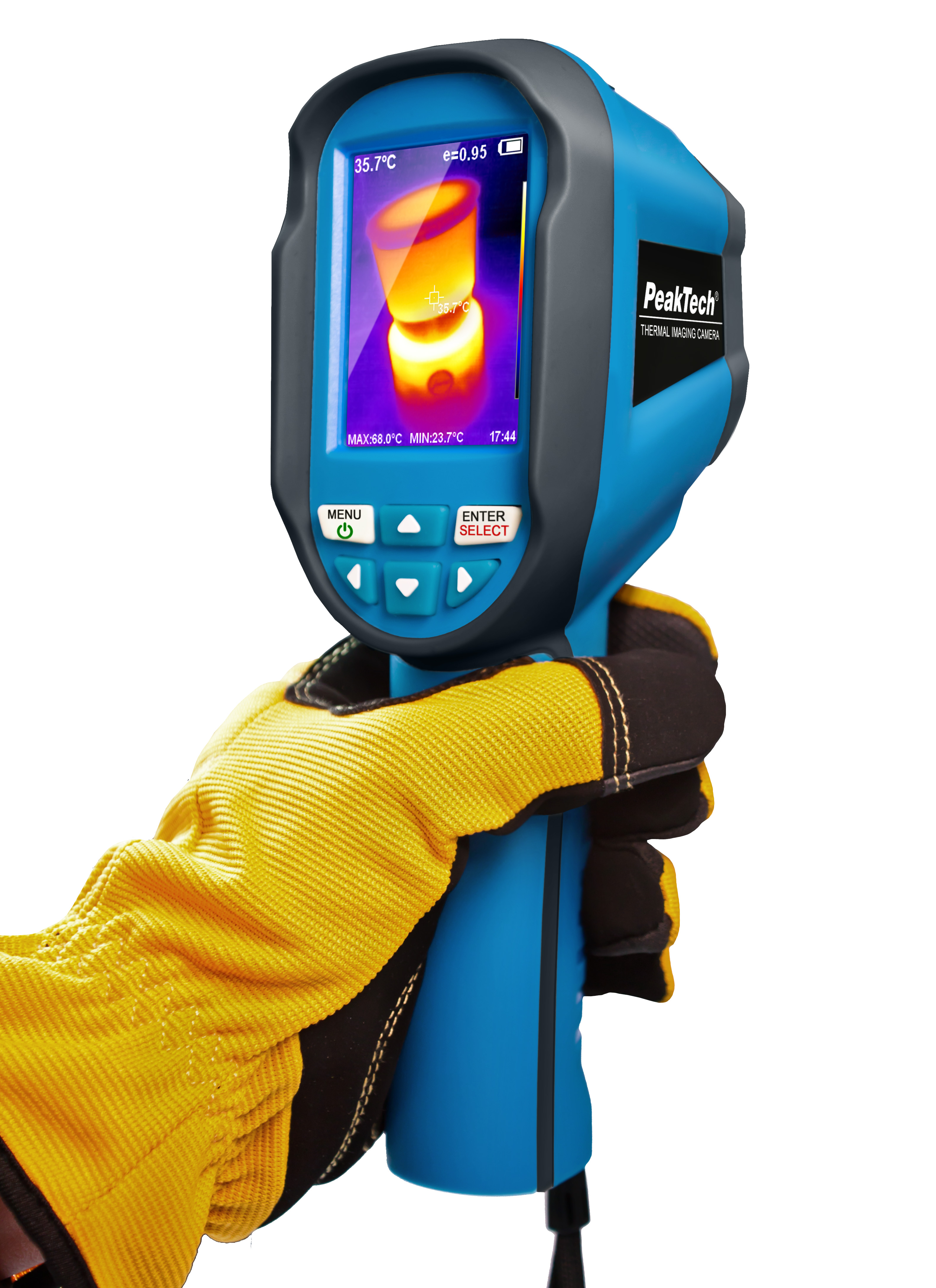 «PeakTech® P 5610 B» Thermal Imaging Camera 220x160px. -20°C ... +550°C with Photo & Video