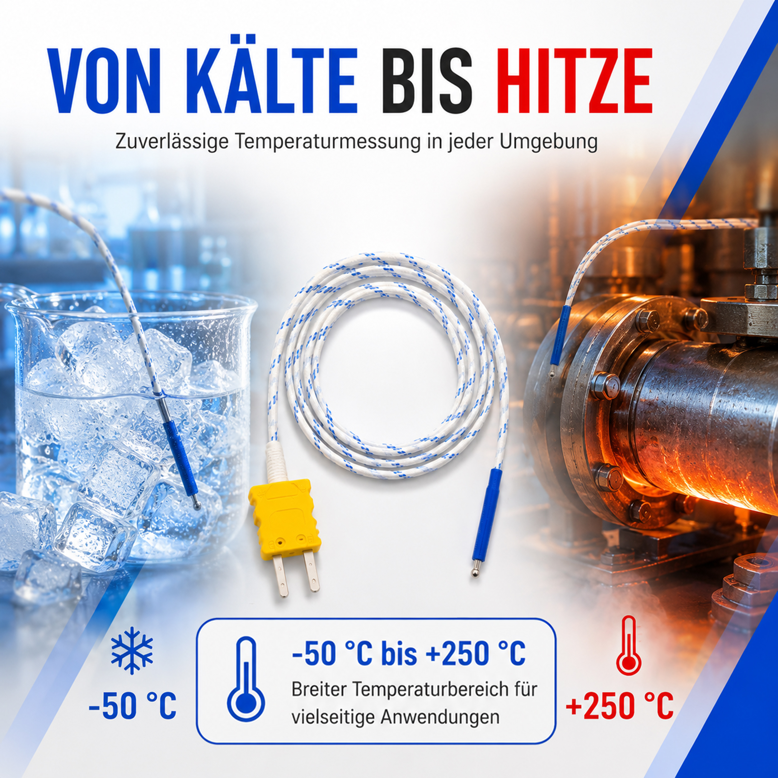 «PeakTech® P TF-50» Sonda perełkowa, -50 ... +250°C