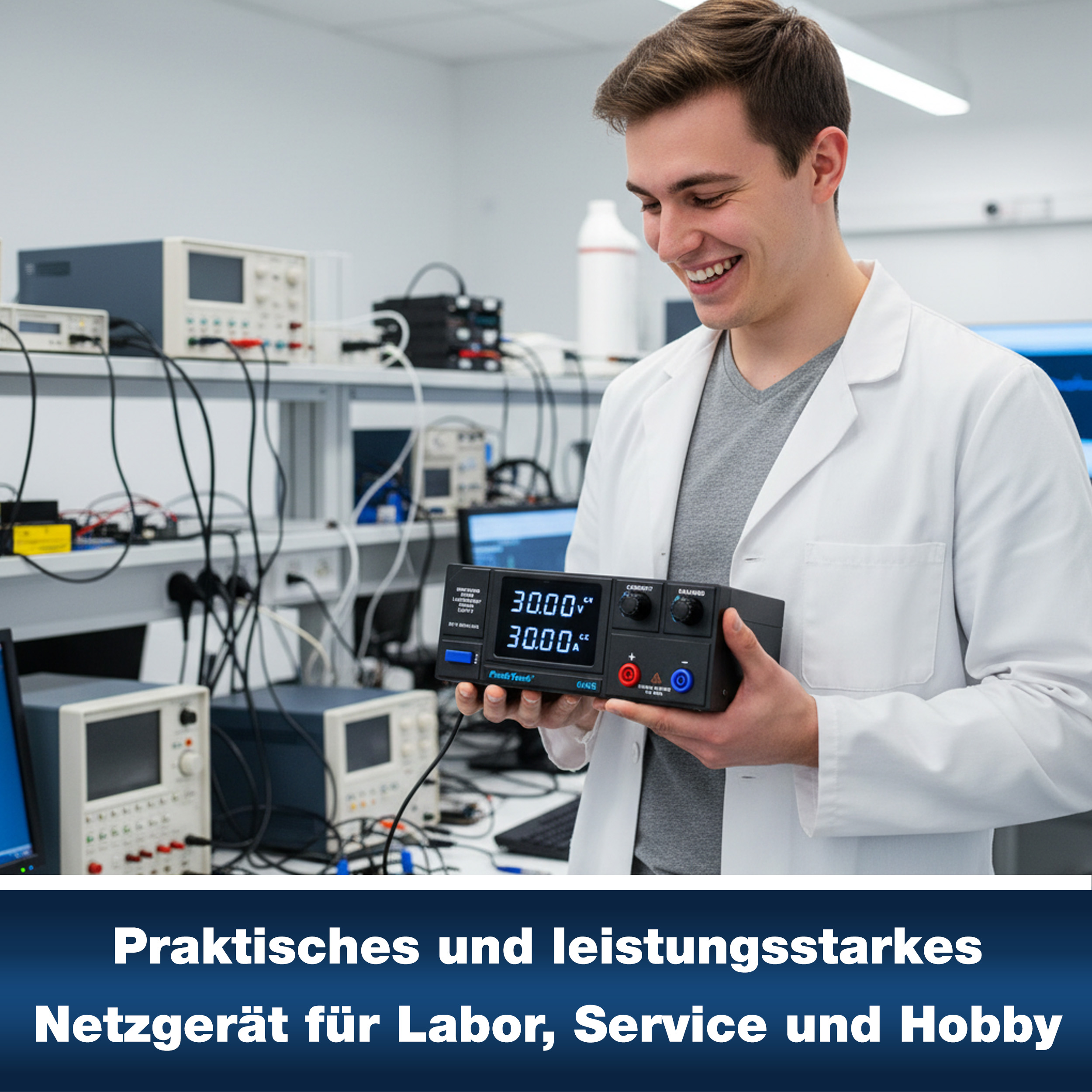 «PeakTech® P 6166» DC Schaltnetzgerät ~ 1 - 30V / 0 - 30A