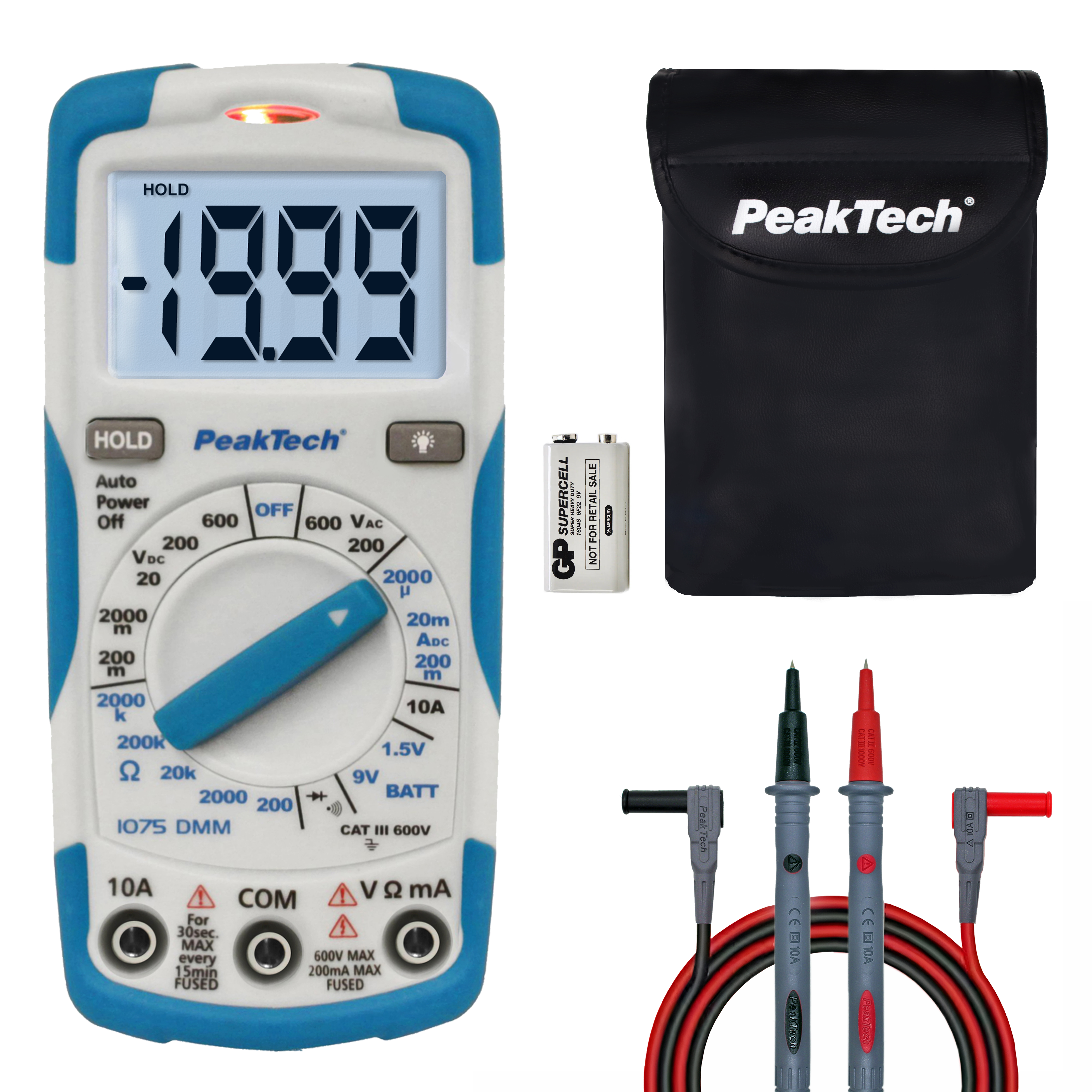 «PeakTech® P 1075» Multimètre numérique AC / DC
