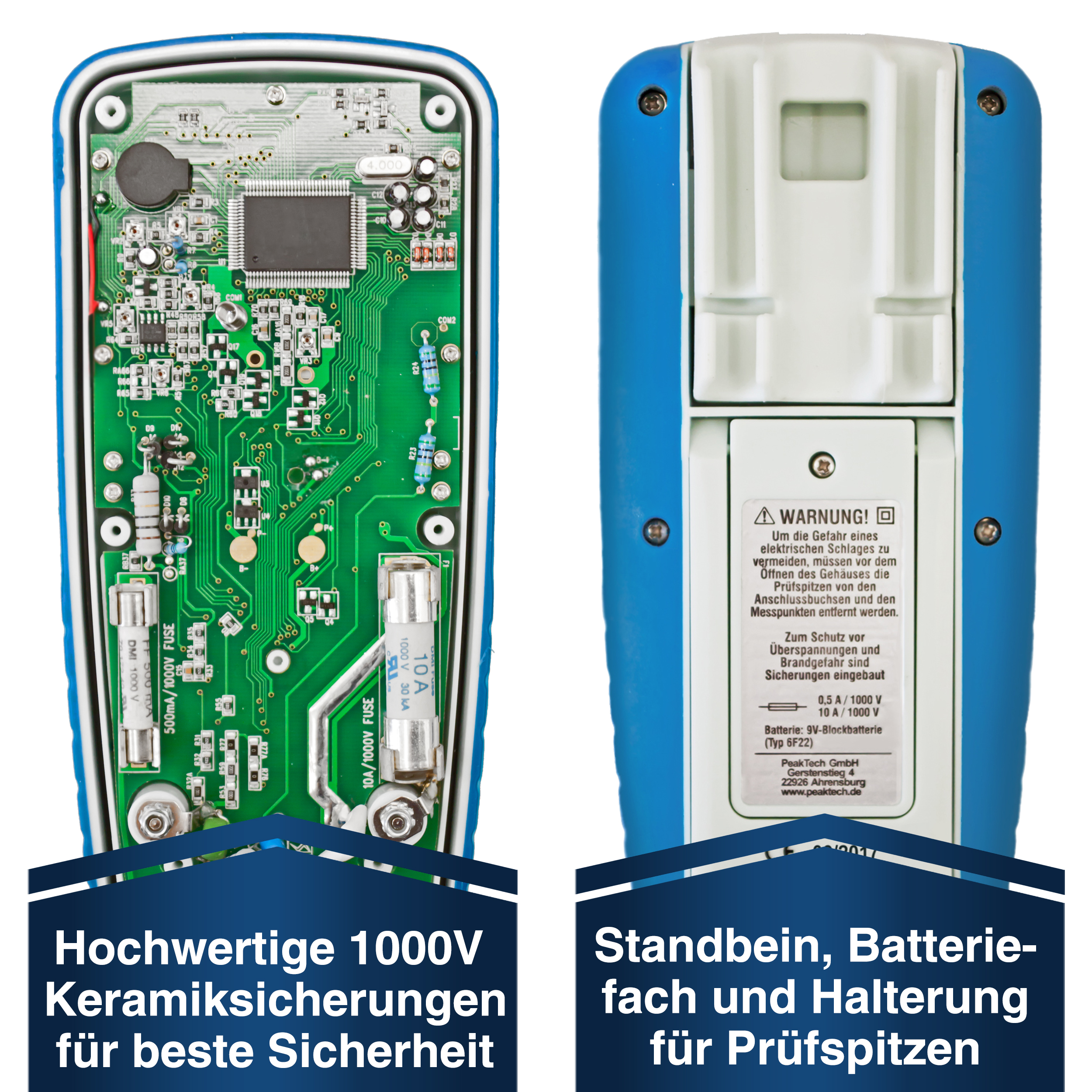 «PeakTech® P 3360» Digital multimeter, 40,000 counts, IP67 & TrueRMS