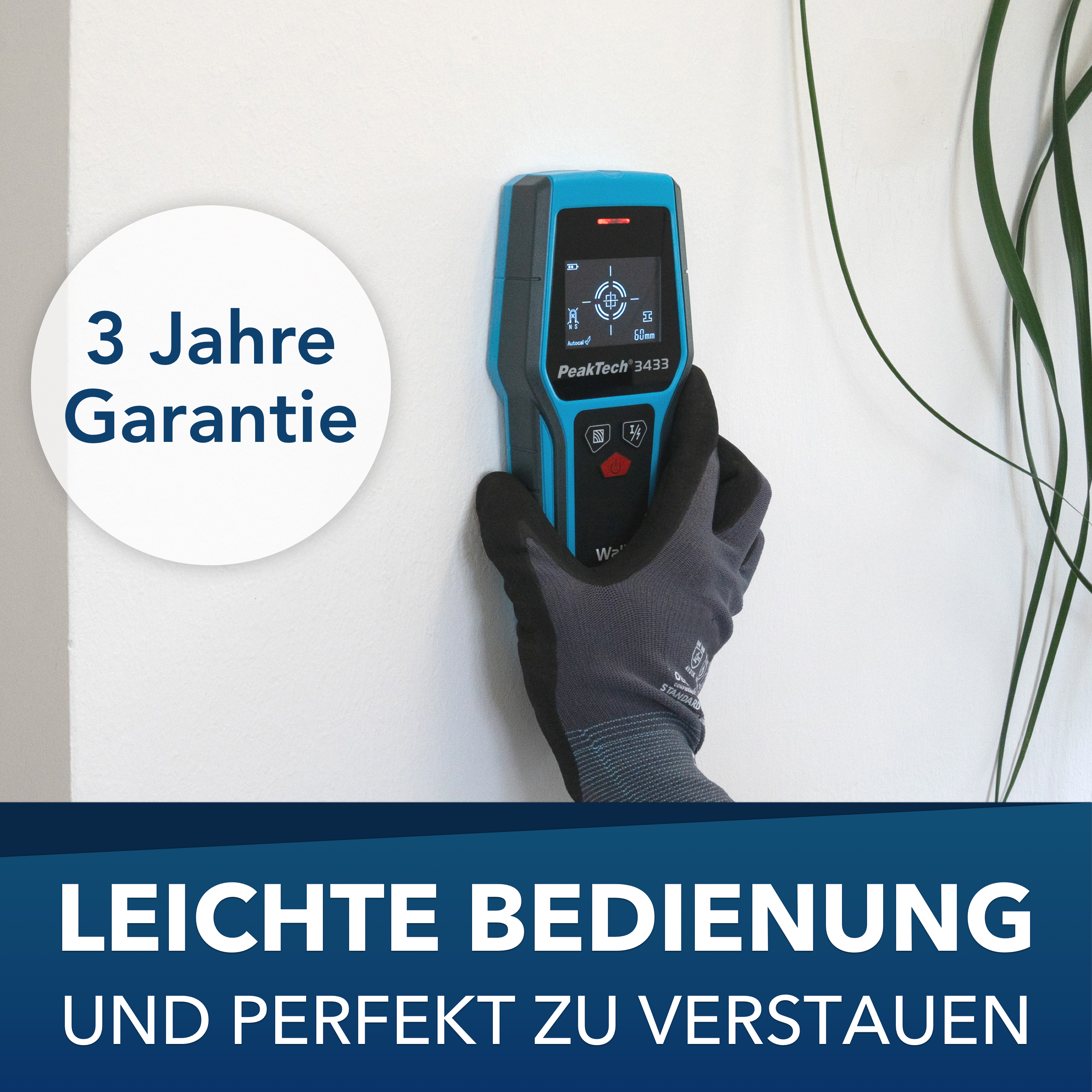 «PeakTech® P 3433» Escáner de pared digital