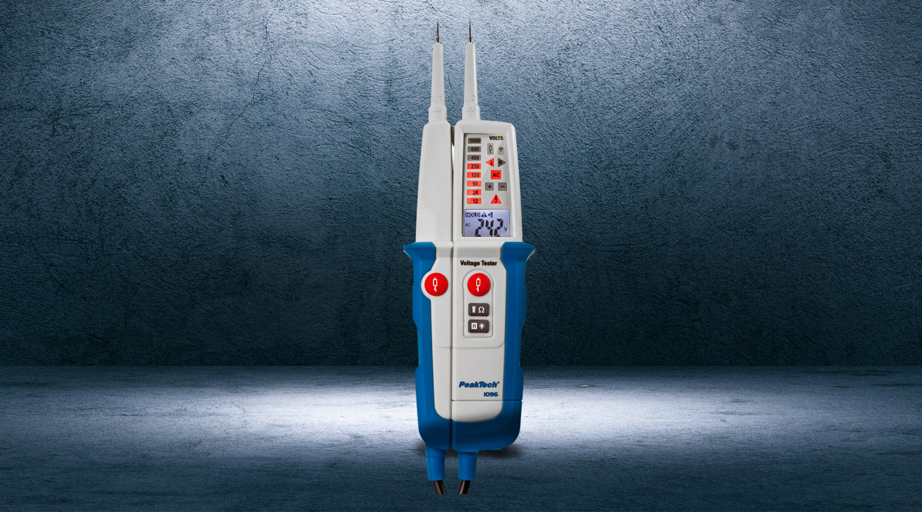 Two-pole voltage tester