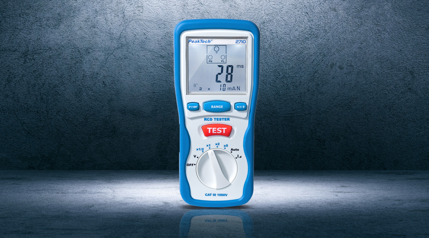Measuring device for testing the effectiveness of residual current protective devices (RCD)