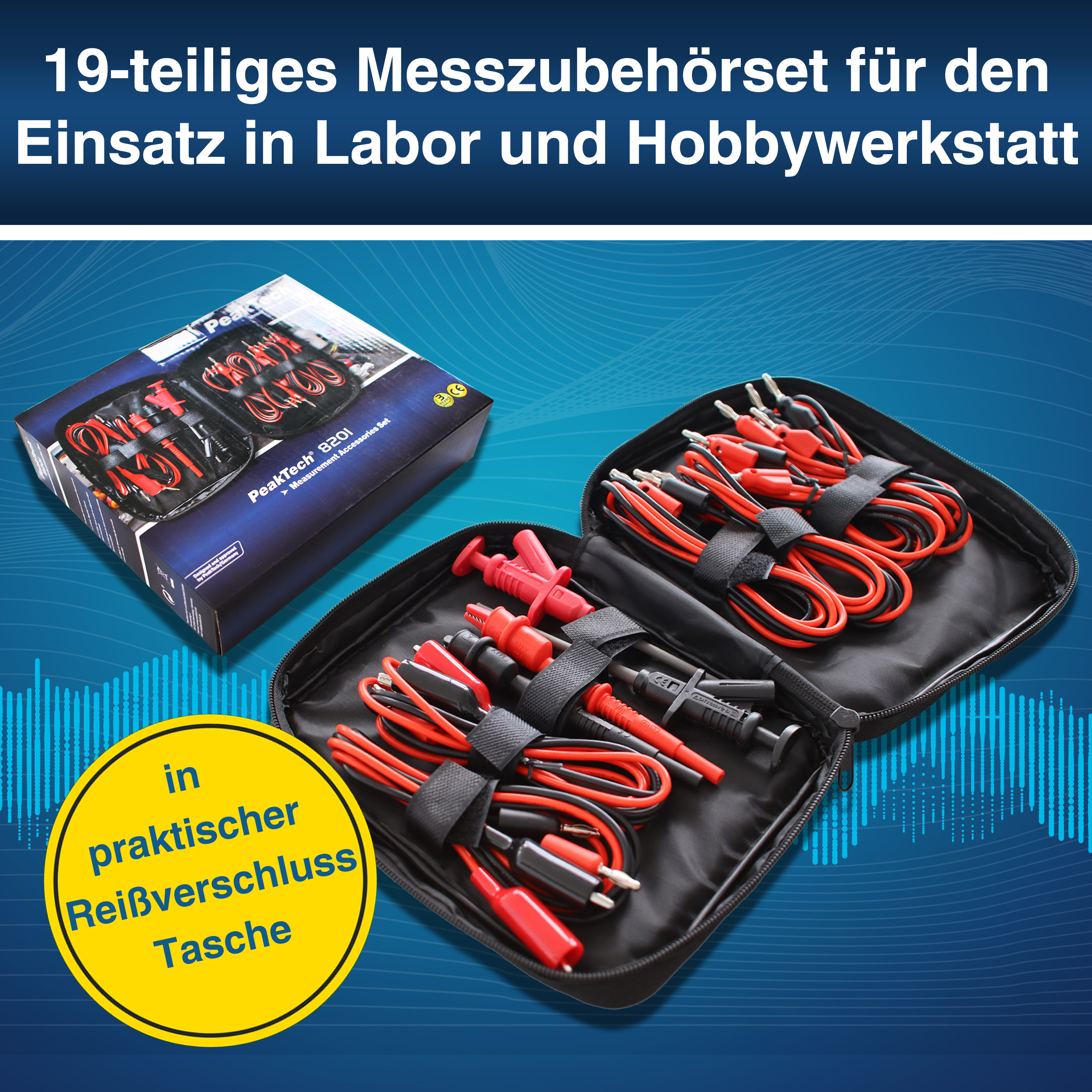 «PeakTech® P 8201» Measuring Accessories Set with 4mm Plugs