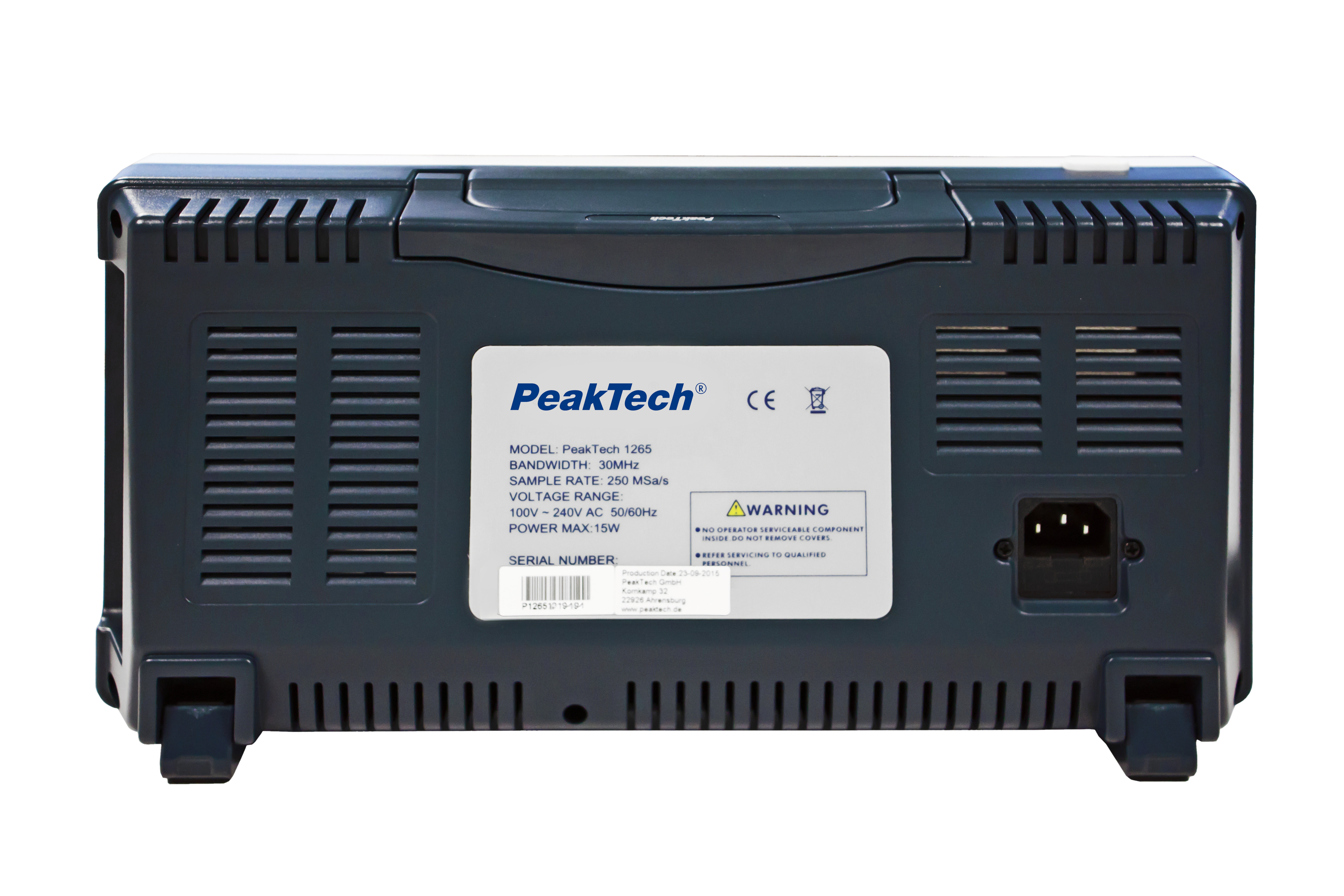 «PeakTech® P 1265» 30 MHz / 2 CH, 250 MS/s Digitalspeicheroszilloskop