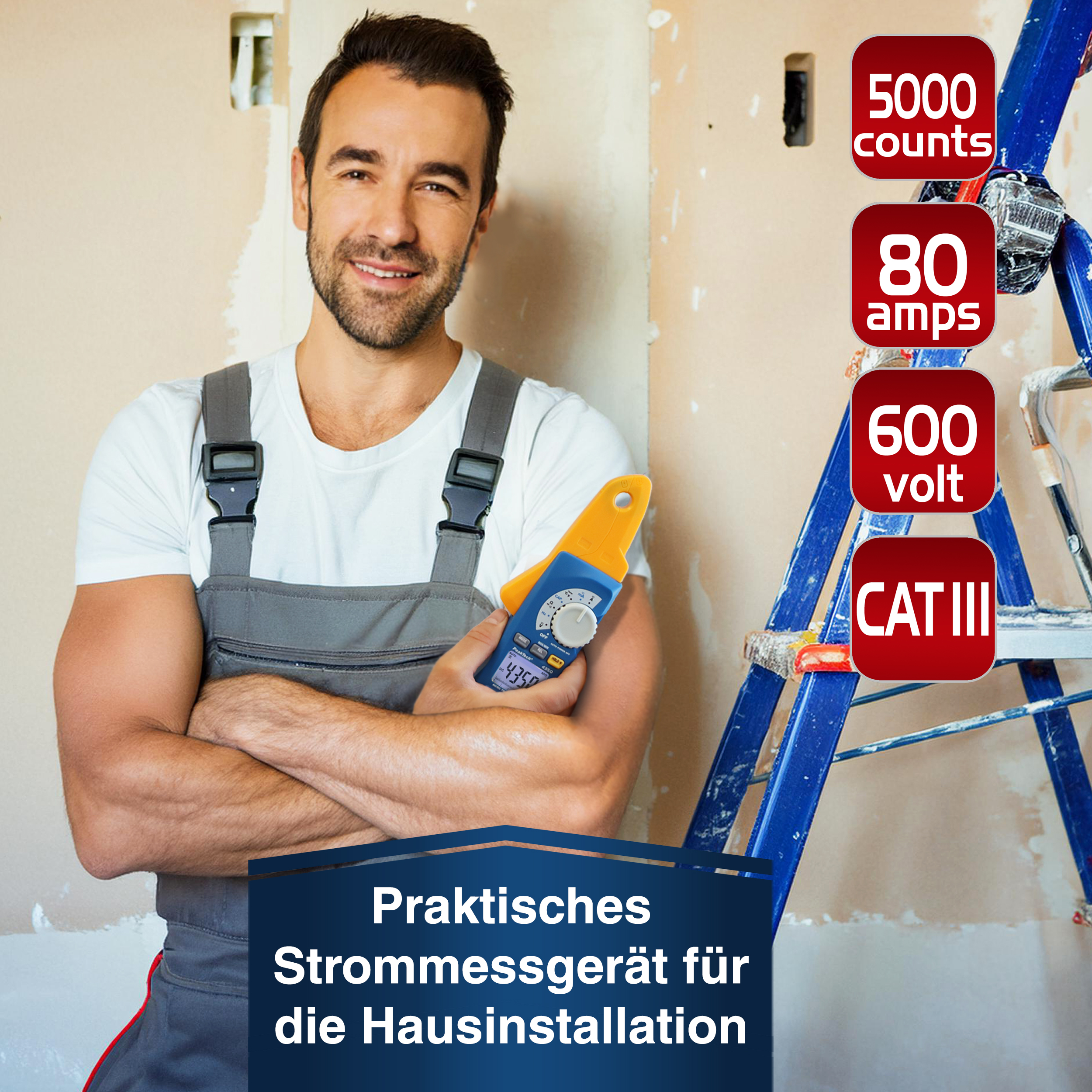 «PeakTech® P 4350» Pince ampèremétrique TRMS 4.000 comptages