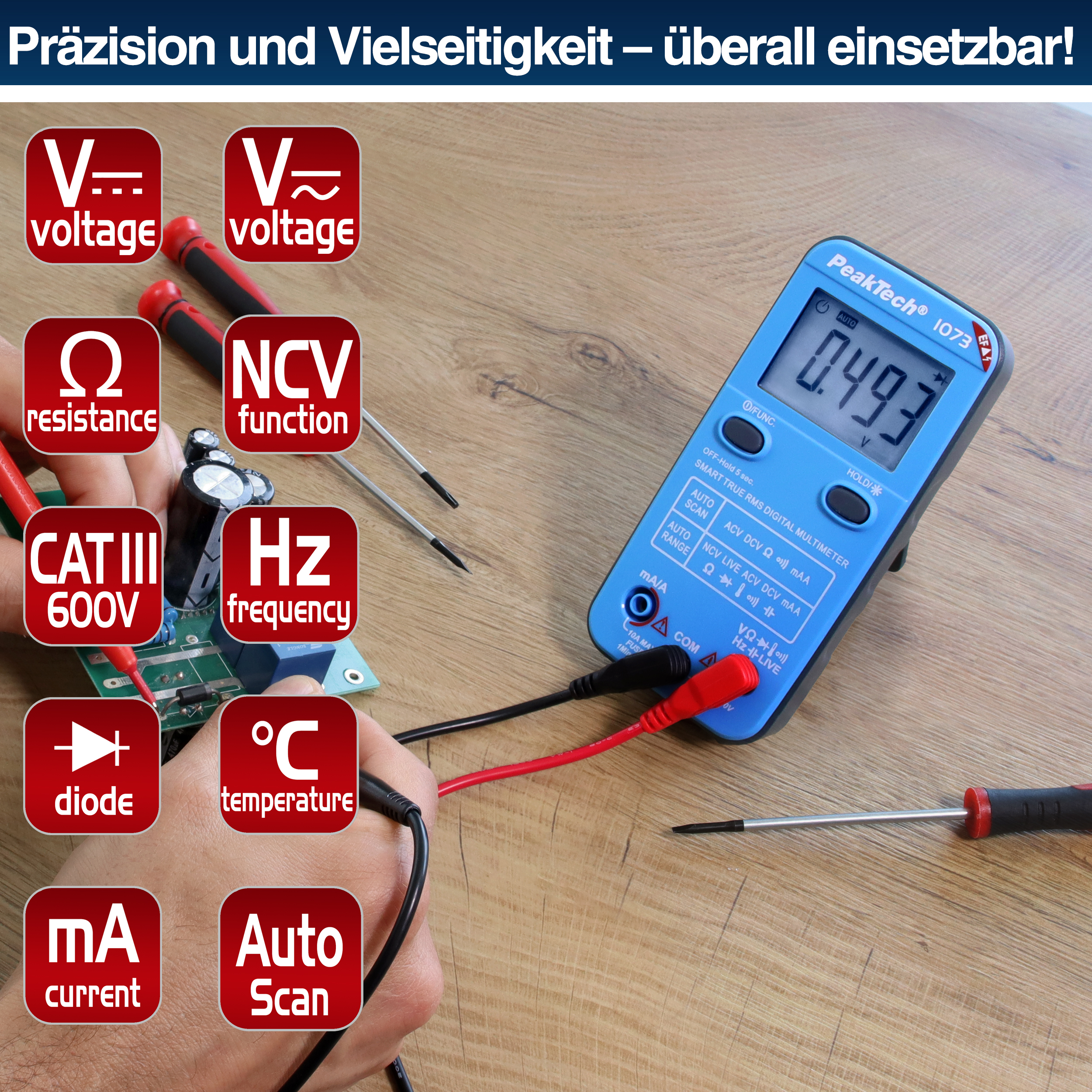 Multimeter-Prüfstifte 10A PVC – Rot/schwarz – Praktisches Zubehör Für Digitale Messgeräte