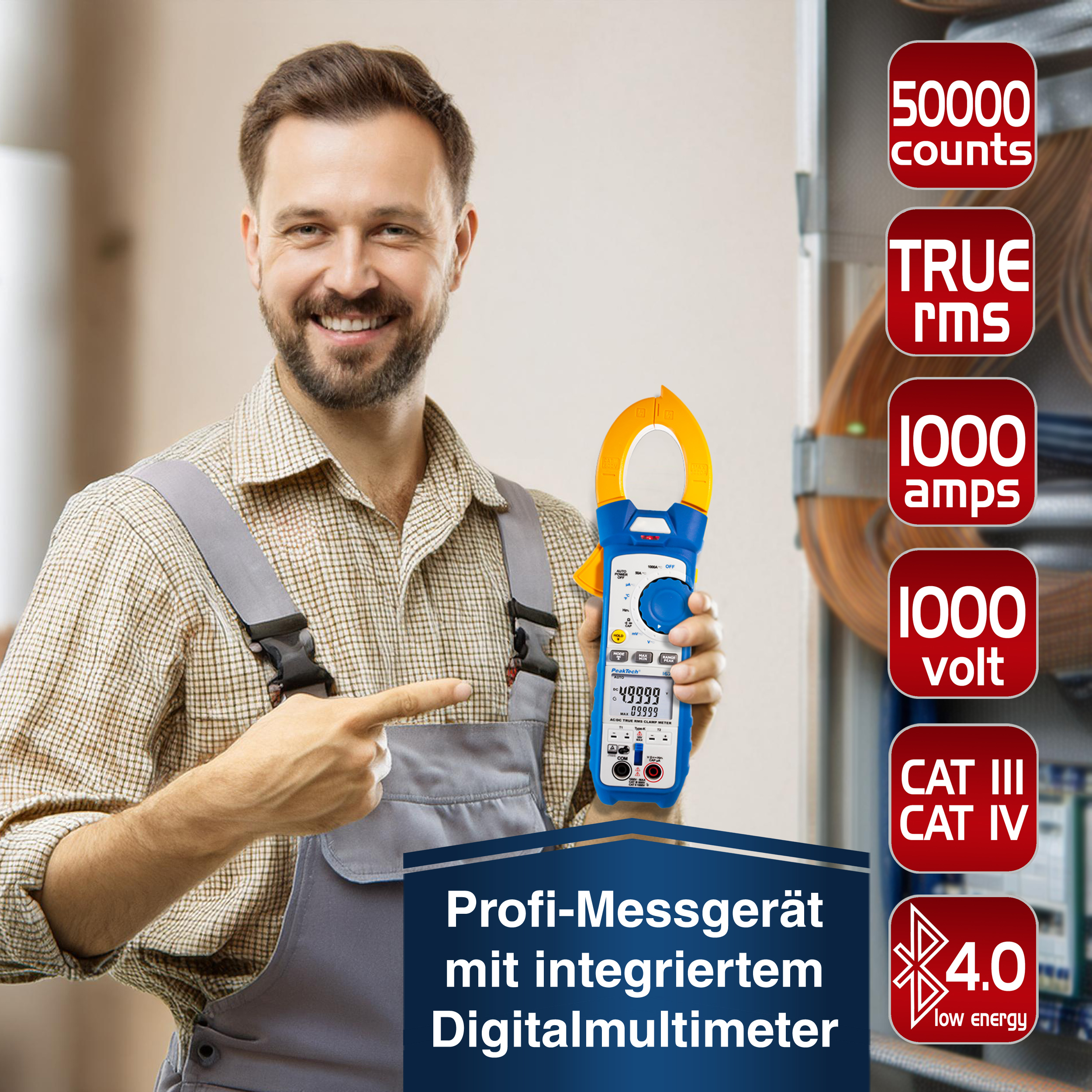 «PeakTech® P 1670» Pince multimètre TrueRMS