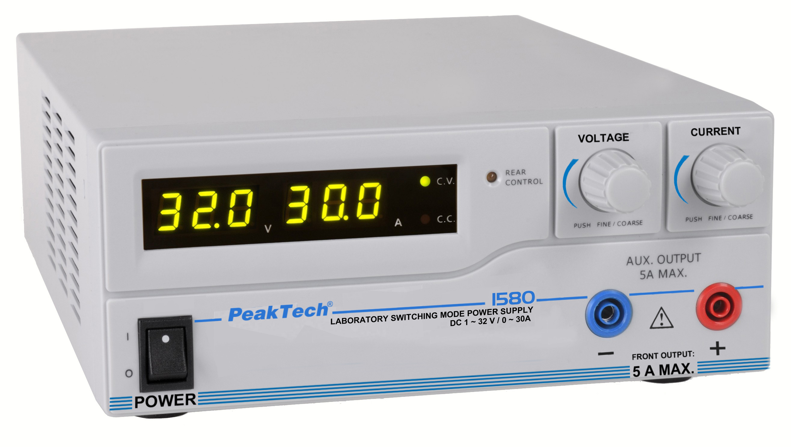 «PeakTech® P 1580» Laboratory power supply DC 1 - 32V / 0 - 30A & USB